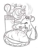 coloriage ratatouille et le sandwich